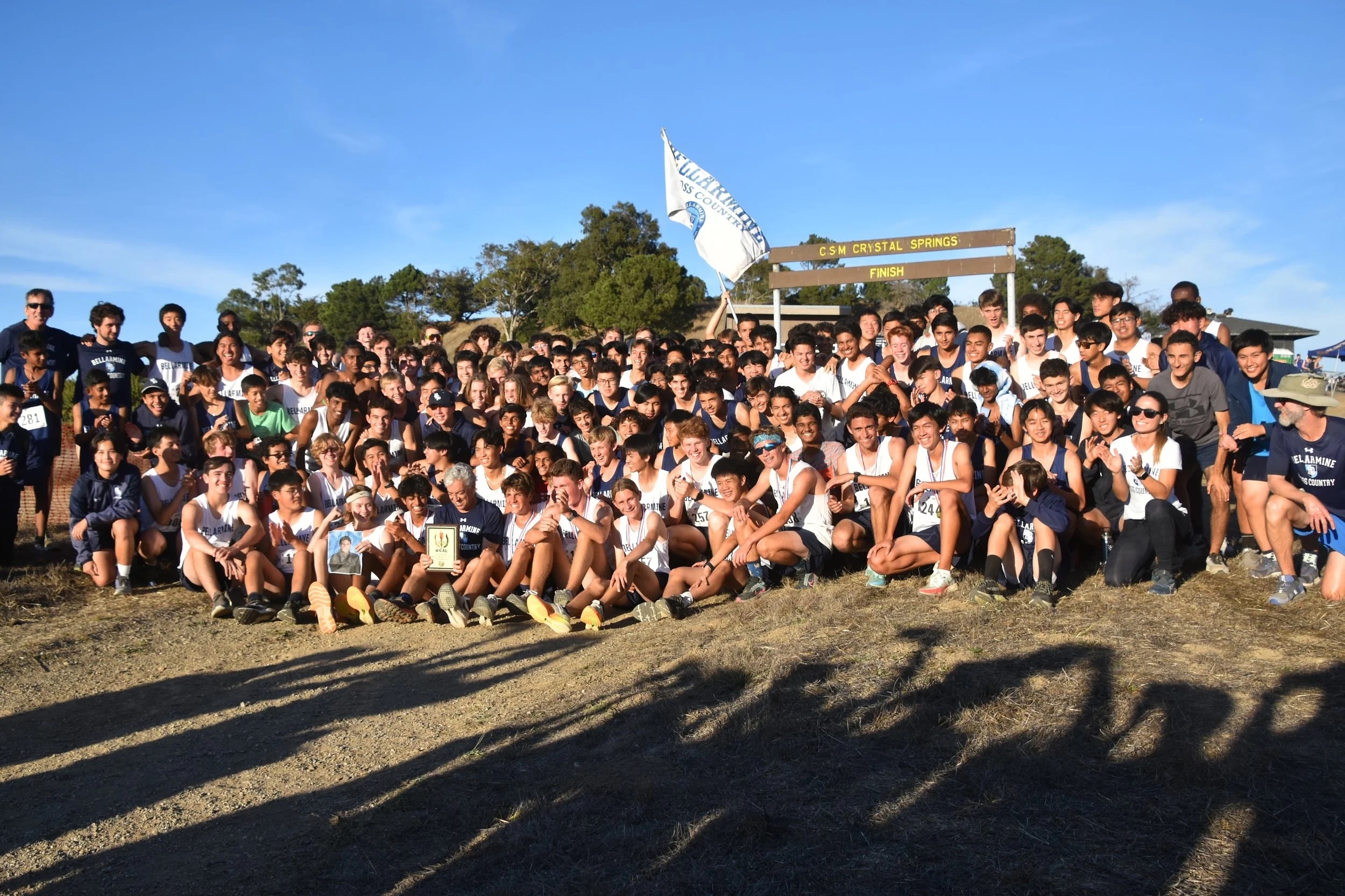 Bellarmine Cross Country team gathered together